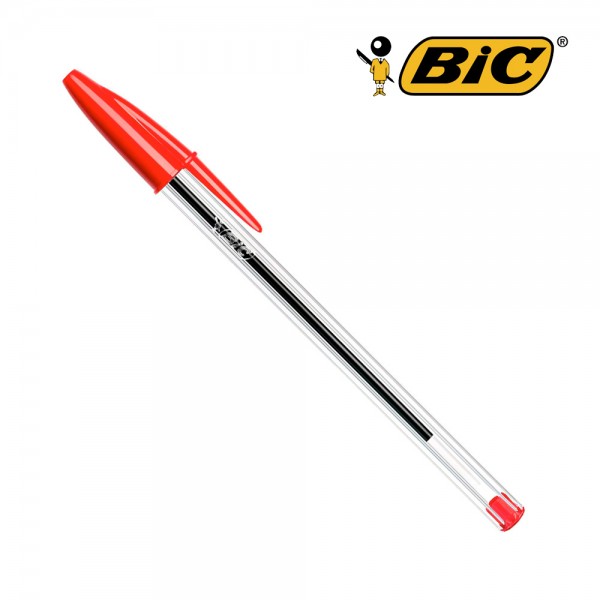 Pack 50 unid. bolígrafos bic cristal rojo