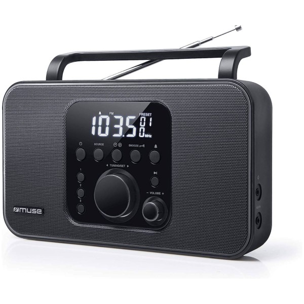 Muse m091r / radio despertador de estantería