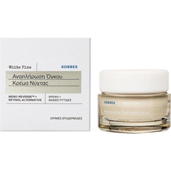 Korres white pine restorative overnight crema facial 40ml